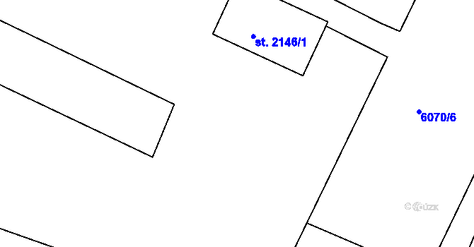 Parcela st. 6070/10 v KÚ Telč, Katastrální mapa