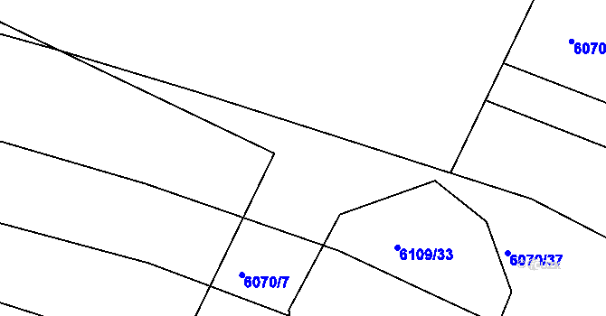 Parcela st. 6070/16 v KÚ Telč, Katastrální mapa