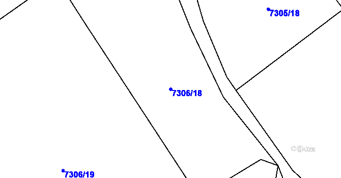 Parcela st. 7306/18 v KÚ Telč, Katastrální mapa