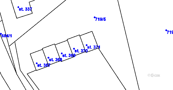 Parcela st. 371 v KÚ Telecí, Katastrální mapa
