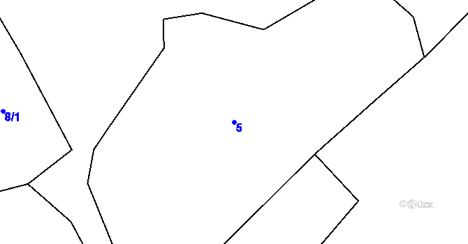 Parcela st. 5 v KÚ Telecí, Katastrální mapa