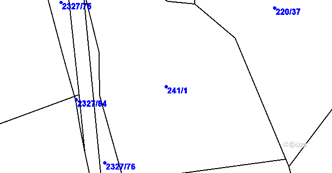 Parcela st. 241/1 v KÚ Telecí, Katastrální mapa