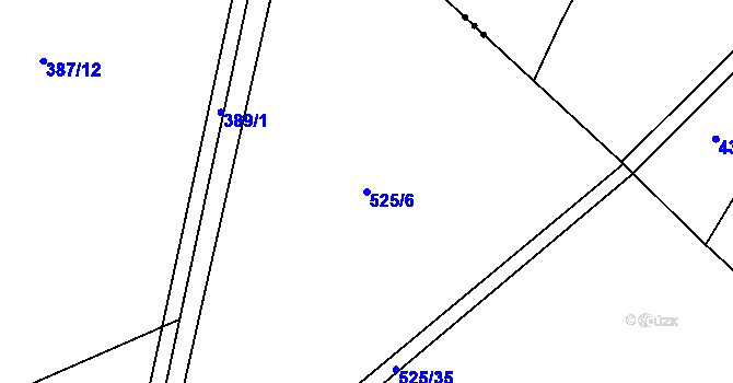 Parcela st. 525/6 v KÚ Telecí, Katastrální mapa