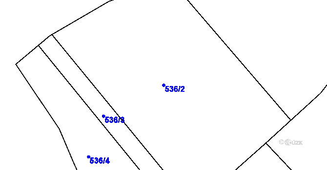 Parcela st. 536/2 v KÚ Telecí, Katastrální mapa