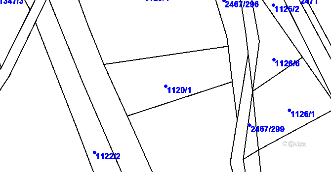 Parcela st. 1120/1 v KÚ Telecí, Katastrální mapa