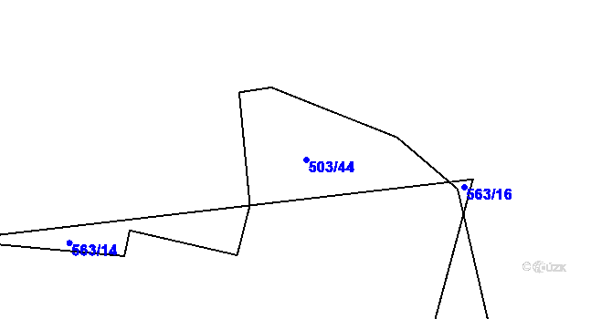 Parcela st. 503/44 v KÚ Telecí, Katastrální mapa