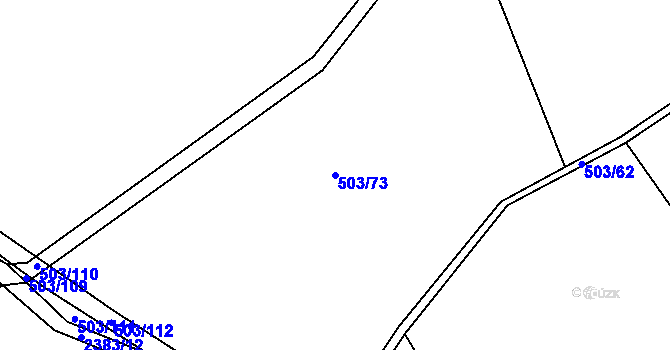 Parcela st. 503/73 v KÚ Telecí, Katastrální mapa