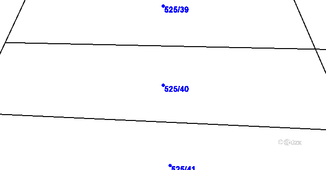 Parcela st. 525/40 v KÚ Telecí, Katastrální mapa