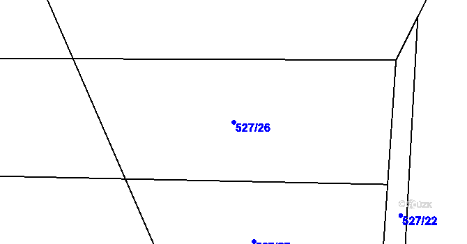 Parcela st. 527/26 v KÚ Telecí, Katastrální mapa