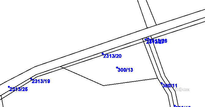 Parcela st. 2313/20 v KÚ Telecí, Katastrální mapa