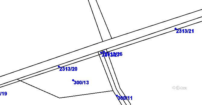 Parcela st. 2313/27 v KÚ Telecí, Katastrální mapa