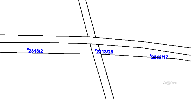 Parcela st. 2313/28 v KÚ Telecí, Katastrální mapa