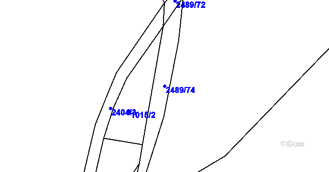 Parcela st. 2489/74 v KÚ Telecí, Katastrální mapa