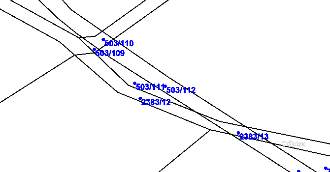 Parcela st. 503/112 v KÚ Telecí, Katastrální mapa
