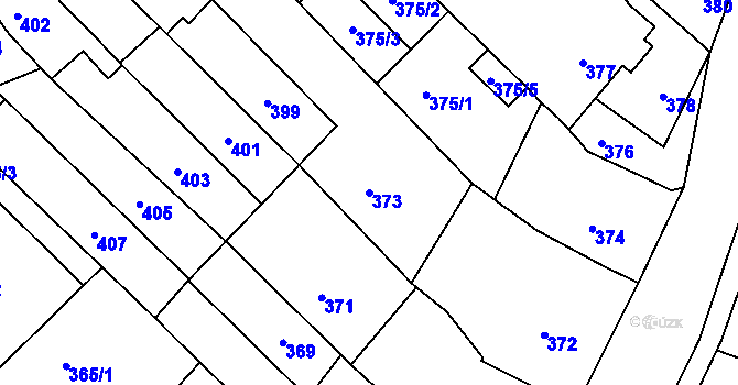 Parcela st. 373 v KÚ Telnice u Brna, Katastrální mapa