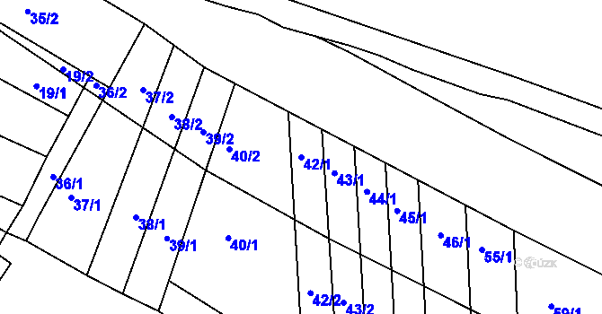Parcela st. 42/1 v KÚ Telnice u Brna, Katastrální mapa