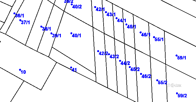 Parcela st. 42/2 v KÚ Telnice u Brna, Katastrální mapa