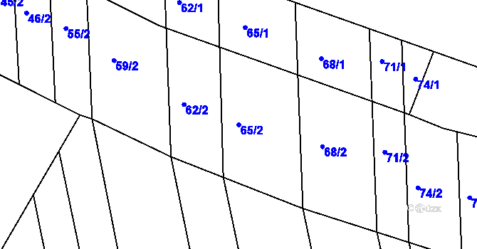 Parcela st. 65/2 v KÚ Telnice u Brna, Katastrální mapa
