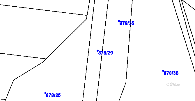 Parcela st. 878/29 v KÚ Sedlec u Temelína, Katastrální mapa