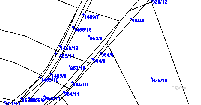 Parcela st. 964/5 v KÚ Sedlec u Temelína, Katastrální mapa