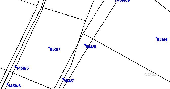 Parcela st. 964/6 v KÚ Sedlec u Temelína, Katastrální mapa