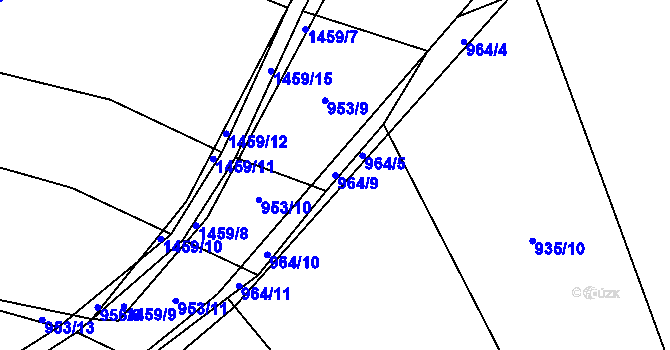 Parcela st. 964/9 v KÚ Sedlec u Temelína, Katastrální mapa