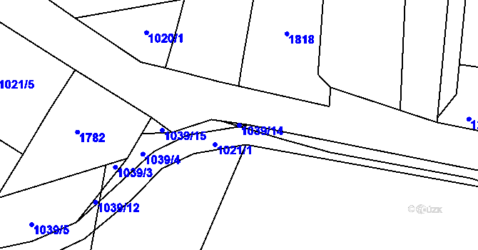 Parcela st. 1039/14 v KÚ Sedlec u Temelína, Katastrální mapa