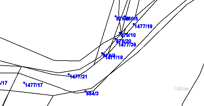Parcela st. 878/3 v KÚ Sedlec u Temelína, Katastrální mapa