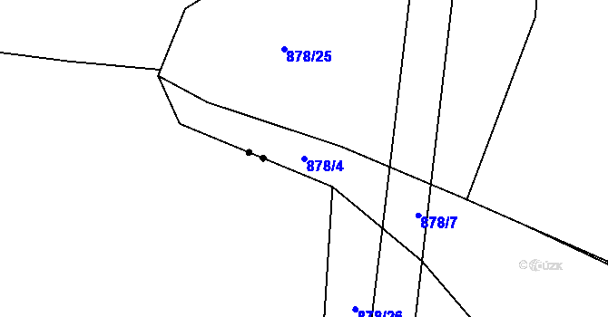 Parcela st. 878/4 v KÚ Sedlec u Temelína, Katastrální mapa