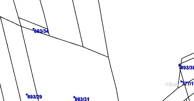 Parcela st. 693/36 v KÚ Temelín, Katastrální mapa