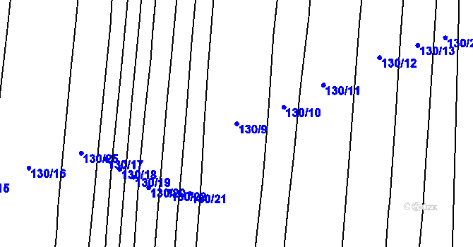 Parcela st. 130/9 v KÚ Temelín, Katastrální mapa