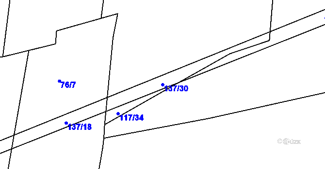 Parcela st. 137/30 v KÚ Temelínec, Katastrální mapa