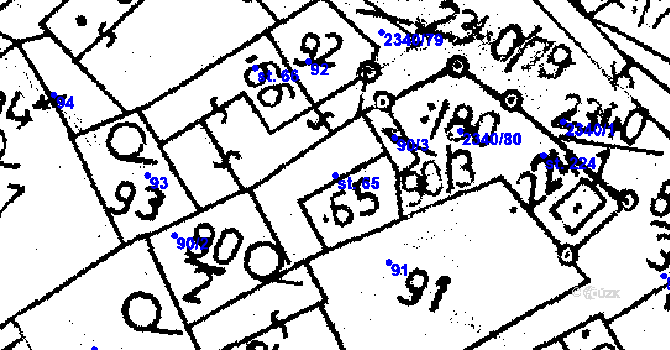 Parcela st. 65 v KÚ Těmice u Kamenice nad Lipou, Katastrální mapa