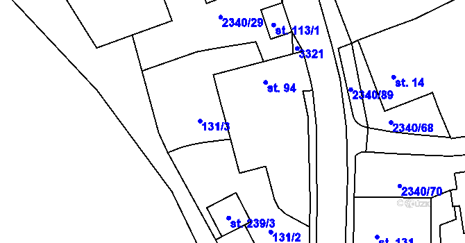 Parcela st. 94 v KÚ Těmice u Kamenice nad Lipou, Katastrální mapa