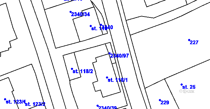 Parcela st. 118 v KÚ Těmice u Kamenice nad Lipou, Katastrální mapa