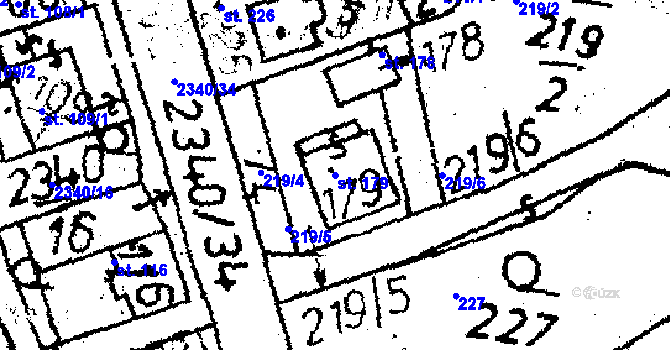 Parcela st. 179 v KÚ Těmice u Kamenice nad Lipou, Katastrální mapa