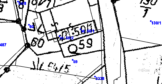 Parcela st. 59 v KÚ Těmice u Kamenice nad Lipou, Katastrální mapa