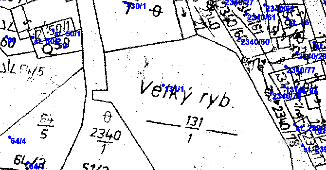 Parcela st. 131/1 v KÚ Těmice u Kamenice nad Lipou, Katastrální mapa