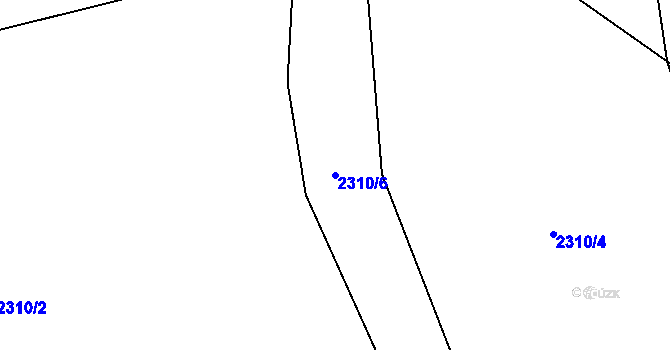 Parcela st. 2310/6 v KÚ Těmice u Kamenice nad Lipou, Katastrální mapa