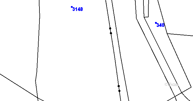 Parcela st. 2440 v KÚ Těmice u Kamenice nad Lipou, Katastrální mapa