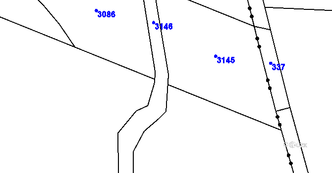 Parcela st. 2442 v KÚ Těmice u Kamenice nad Lipou, Katastrální mapa