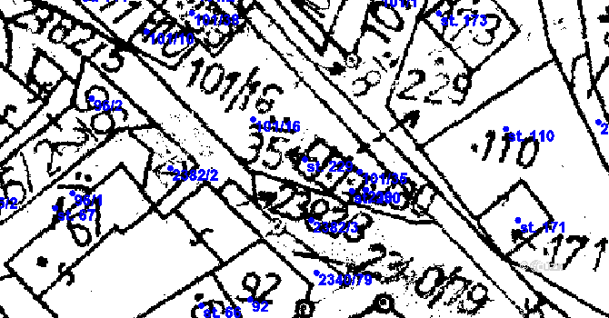 Parcela st. 229 v KÚ Těmice u Kamenice nad Lipou, Katastrální mapa