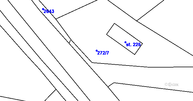 Parcela st. 272/7 v KÚ Těmice u Kamenice nad Lipou, Katastrální mapa