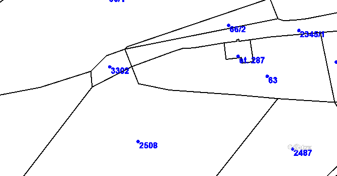 Parcela st. 64/10 v KÚ Těmice u Kamenice nad Lipou, Katastrální mapa