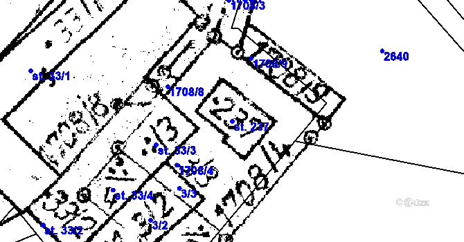 Parcela st. 237 v KÚ Těmice u Kamenice nad Lipou, Katastrální mapa