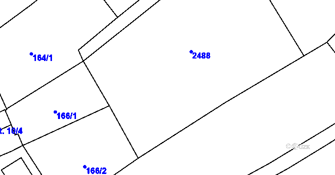 Parcela st. 168/1 v KÚ Těmice u Kamenice nad Lipou, Katastrální mapa