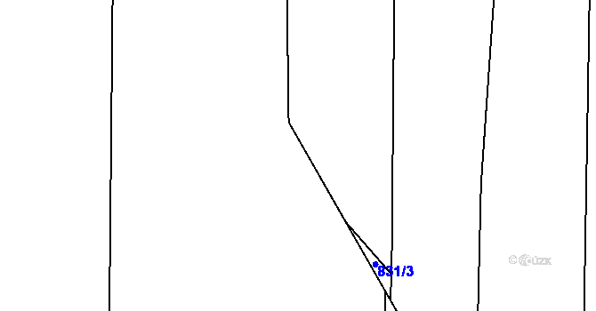 Parcela st. 885/4 v KÚ Těmice u Kamenice nad Lipou, Katastrální mapa