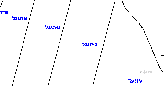 Parcela st. 2337/13 v KÚ Těmice u Kamenice nad Lipou, Katastrální mapa