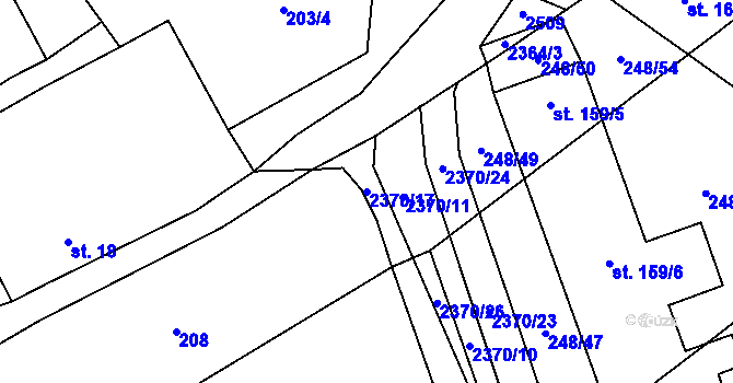 Parcela st. 2370/17 v KÚ Těmice u Kamenice nad Lipou, Katastrální mapa