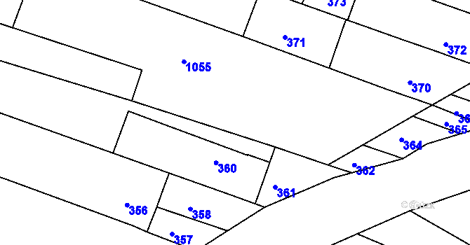 Parcela st. 363 v KÚ Těmice u Hodonína, Katastrální mapa